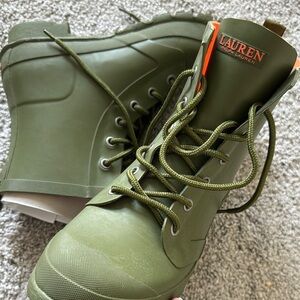 Lauren Ralph Lauren Olive Green Rain Boots